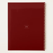 Minimalistisch 2022 Donkerrood Weekblad | Maandbla Planner (Achterkant)