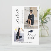 Minimalistisch 2024 Senior Afstuderen Aankondiging (Staand voorkant)