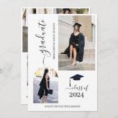 Minimalistisch 2024 Senior Afstuderen Aankondiging (Voorkant / Achterkant)