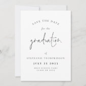 Minimalistisch 2025 Afstuderen Save the Date Aankondiging (Voorkant)