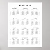 Minimalistisch 2025 Kalender Poster (Voorkant)