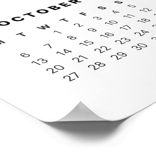 Minimalistisch 2025 Kalender Poster (Hoek)