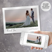 Minimalistisch 2 Fotobruiloft - Hartelijk dank - K Aankondiging