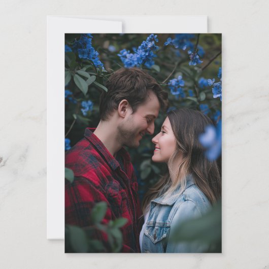 Minimalistisch 2 Fotobruiloft - Hartelijk dank - K Bedankkaart (Achterkant)