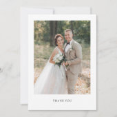 Minimalistisch 2 fotohuwelijk bedankkaart (Voorkant)