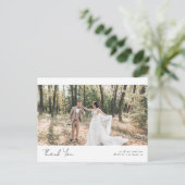 Minimalistisch 2 Fotokalligrafie Weddenschap Bedan Briefkaart (Staand voorkant)