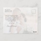 Minimalistisch 2 Fotokalligrafie Weddenschap Bedan Briefkaart (Achterkant)