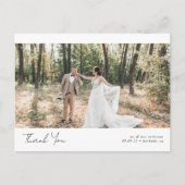 Minimalistisch 2 Fotokalligrafie Weddenschap Bedan Briefkaart (Voorkant)