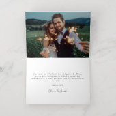 Minimalistisch 2 Fotokalligrafie Weddenschap Bedan Folie Wenskaart (Binnenlaag)