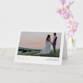 Minimalistisch 2 Fotokalligrafie Weddenschap Bedan Folie Wenskaart (Orchidee)