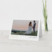 Minimalistisch 2 Fotokalligrafie Weddenschap Bedan Folie Wenskaart (Voorkant)