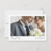 Minimalistisch 2 Fotokalligrafie Wow Renewal Bedankkaart (Voorkant)