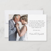 Minimalistisch 2 Fotokalligrafie Wow Renewal Bedankkaart (Achterkant)