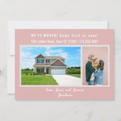 Minimalistisch 2 foto's die we hebben verplaatst aankondiging (Voorkant)