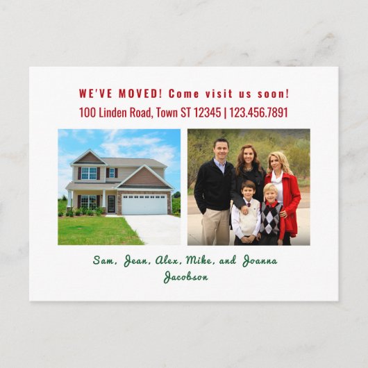 Minimalistisch 2 foto's die we hebben verplaatst briefkaart (Voorkant)