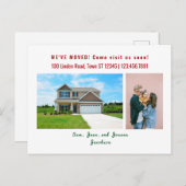 Minimalistisch 2 foto's die we hebben verplaatst briefkaart (Voorkant / Achterkant)