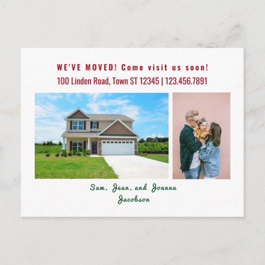 Minimalistisch 2 foto's die we hebben verplaatst briefkaart (Voorkant)