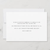 Minimalistisch 2 Foto's Welkome Manuscript Geboort Aankondiging (Achterkant)