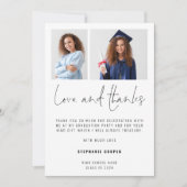 Minimalistisch 2 fotoscript 2024 Afstuderen Bedankkaart (Voorkant)