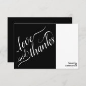 Minimalistisch 2-pane moderne bruiloft voor liefde bedankkaart (Voorkant / Achterkant)