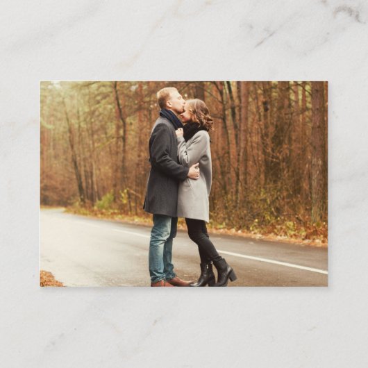 Minimalistisch 2 QR Photo Wedding RSVP Details Kra Informatiekaartje (Achterkant)