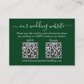 Minimalistisch 2 QR Weddenschap RSVP - Details Fot Informatiekaartje (Voorkant)
