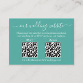 Minimalistisch 2 QR Weddenschap RSVP - Details fot Informatiekaartje (Voorkant)