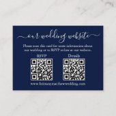 Minimalistisch 2 QR Weddenschap RSVP Details Foto  Informatiekaartje (Voorkant)