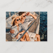 Minimalistisch 2 QR Weddenschap RSVP Details Foto Informatiekaartje (Achterkant)