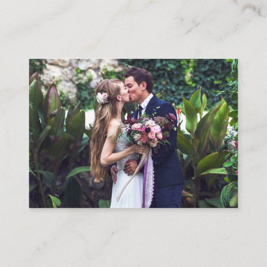 Minimalistisch 2 QR Weddenschap RSVP Details Foto  Informatiekaartje (Achterkant)