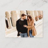 Minimalistisch 2 QR Weddenschap RSVP Details Foto  Informatiekaartje (Achterkant)