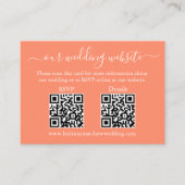 Minimalistisch 2 QR Weddenschap RSVP Details Foto  Informatiekaartje (Voorkant)