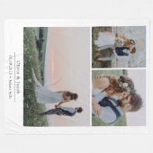 Minimalistisch 3 Afbeeldingen Weddenschap Foto Kee Fleece Deken (Voorkant (Horizontaal))