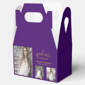 Minimalistisch 3 foto Afstuderen Bedankdoosjes (Geopend)