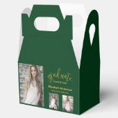 Minimalistisch 3 foto Afstuderen Bedankdoosjes (Geopend)