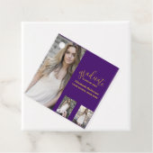 Minimalistisch 3 foto Afstuderen Bedankjes Labels (In situ)