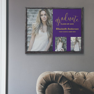 Minimalistisch 3 foto Afstuderen Poster