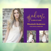 Minimalistisch 3 foto Afstuderen Raamsticker (Vel 3)