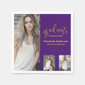 Minimalistisch 3 foto Afstuderen Servet (Voorkant)