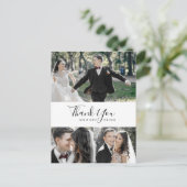 Minimalistisch 3 fotocollage Hartelijk dank voor u Briefkaart (Staand voorkant)