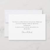 Minimalistisch 3 fotohuwelijk bedankkaart (Achterkant)