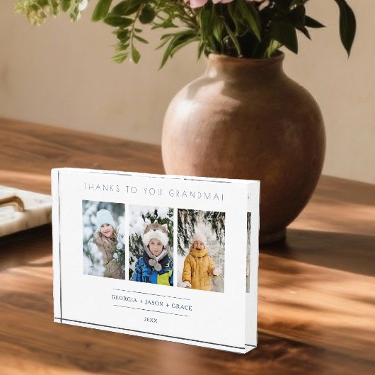 Minimalistisch 3 Foto's Collage Keepslag voor Fami