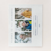 Minimalistisch 3 Foto's Collage Keepslag voor Fami Legpuzzel (Verticaal)