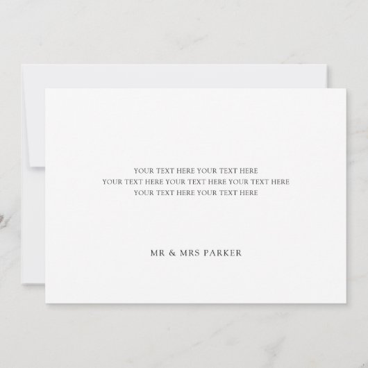 Minimalistisch 3-fotoscript bruiloft Hartelijk dan Bedankkaart (Achterkant)