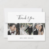 Minimalistisch 3-fotosjabloon Hartelijk dank Bedankkaart (Voorkant)