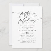 Minimalistisch 40 en fantastisch 40ste verjaardags kaart (Voorkant)