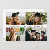 Minimalistisch 4 Afstudeerder foto's Afstuderen Aa Kaart (Voorkant / Achterkant)