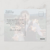 Minimalistisch 4 Fotobruiloft Hartelijk dank Briefkaart (Achterkant)