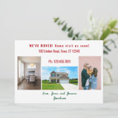 Minimalistisch 4 foto's die we hebben verplaatst aankondiging (Staand voorkant)