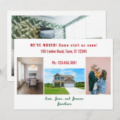 Minimalistisch 4 foto's die we hebben verplaatst aankondiging (Voorkant / Achterkant)